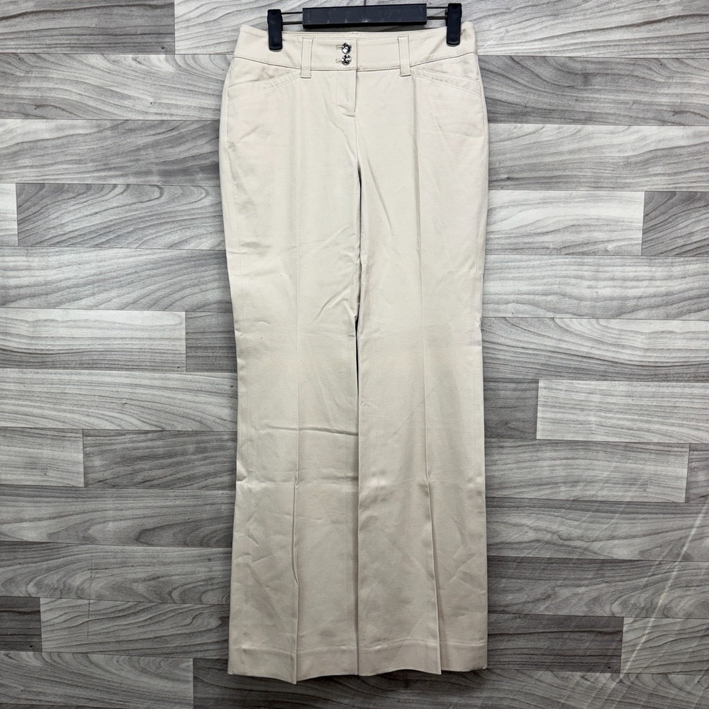 White House Black Market Modern Boot Pants Womens 0R (28X31.5) Tan High Waisted